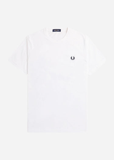 Fred Perry T-shirts Rear powder laurel graphic tee - white