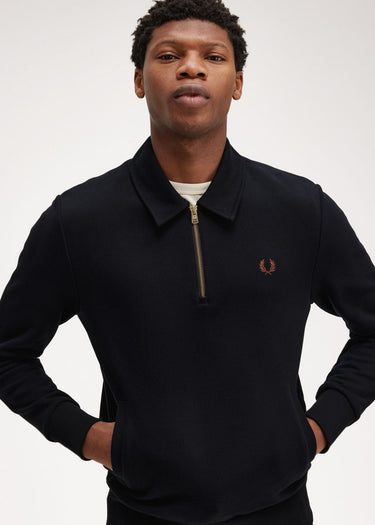 Fred Perry Truien Half zip collar sweater - black