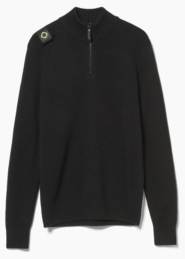 MA.Strum Sweaters Sarl quarter zip sweater - black