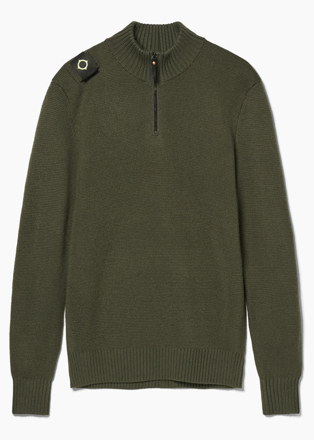 MA.Strum Sweaters Sarl quarter zip sweater - bronze green