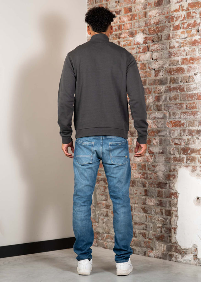 Lyle & Scott Sweaters Loopback quarter zip sweat - gunmetal