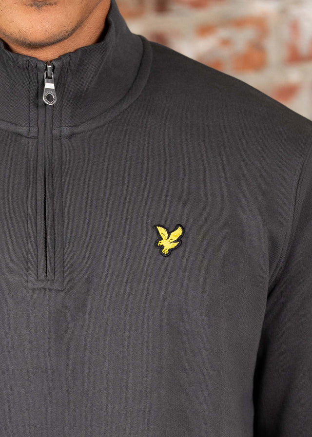 Lyle & Scott Sweaters Loopback quarter zip sweat - gunmetal
