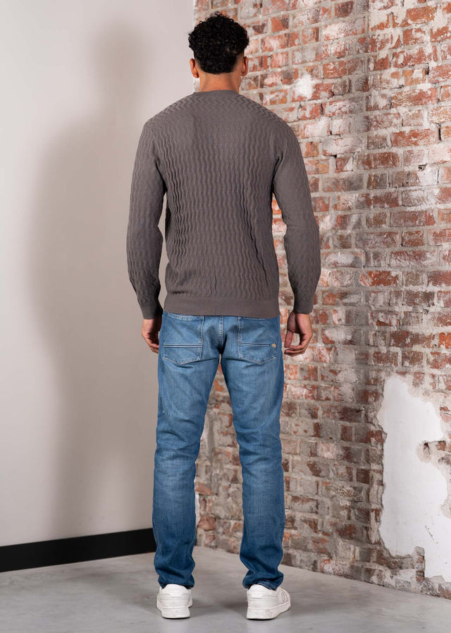 Armani Exchange Hoodies Textured sweater- dark gull