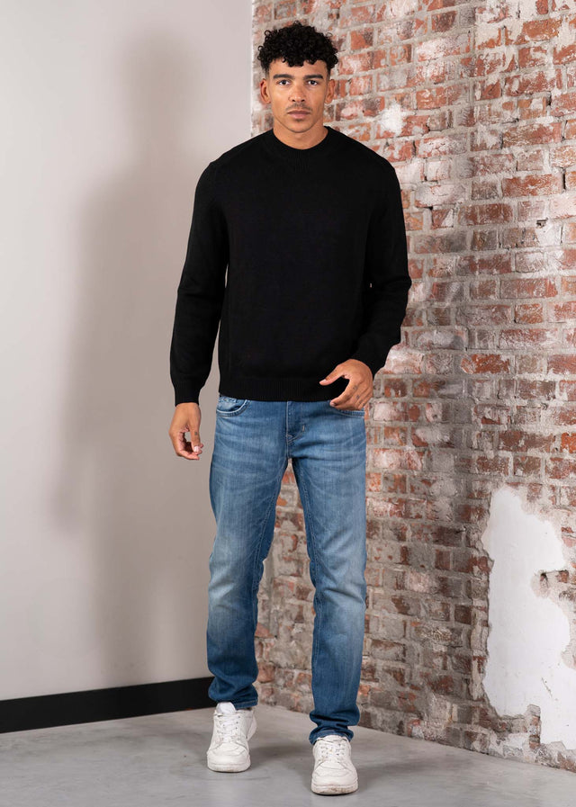Armani Exchange Sweaters Wool cotton crewneck - black