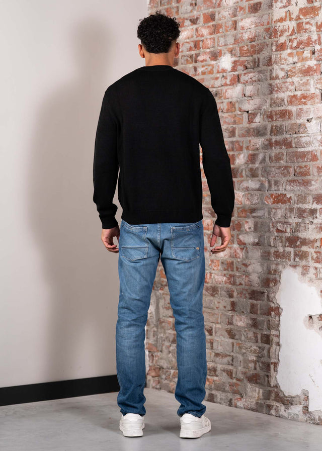 Armani Exchange Sweaters Wool cotton crewneck - black
