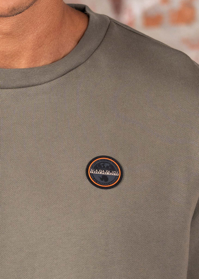 Napapijri Sweaters Badge crewneck- tea leaf