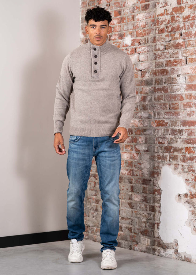 Barbour Sweaters Patch half zip - stone