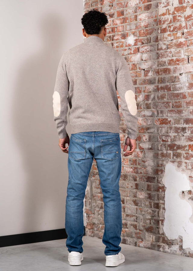 Barbour Sweaters Patch half zip - stone