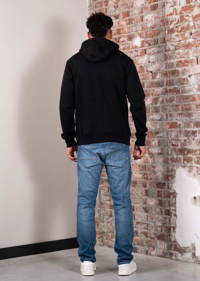 Aquascutum Hoodies Big logo hoodie fleece - black