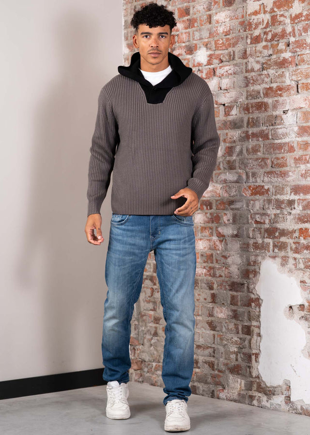 Armani Exchange Hoodies Pullover - dark gull dray black