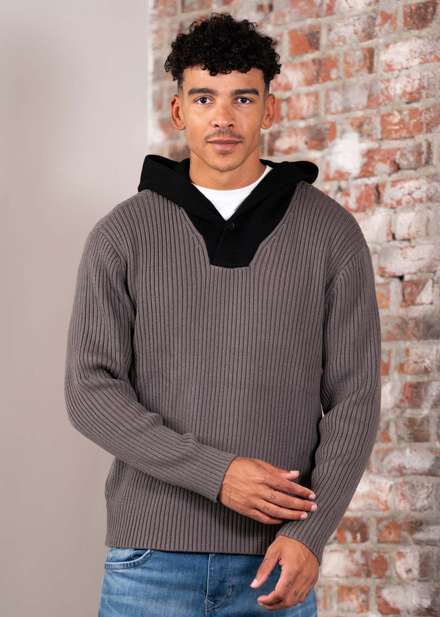 Armani Exchange Hoodies Pullover - dark gull dray black
