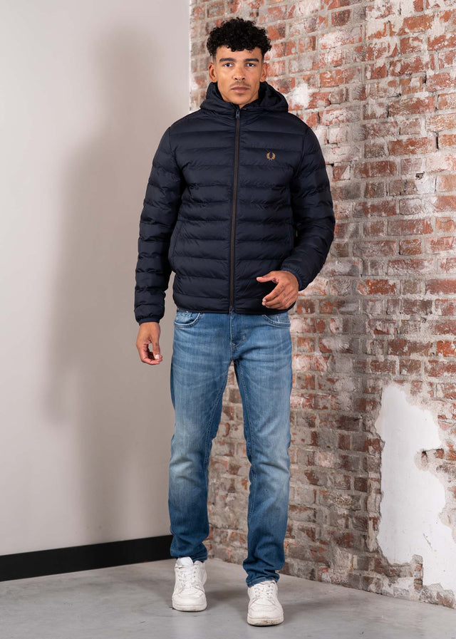 Fred Perry Jackets Hooded insulated jacket - navy