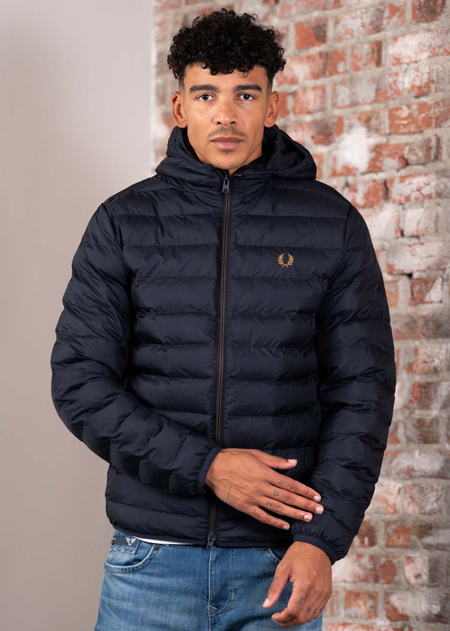 Fred Perry Jackets Hooded insulated jacket - navy