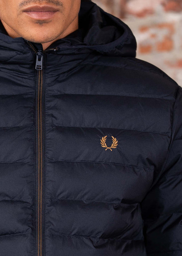 Fred Perry Jackets Hooded insulated jacket - navy