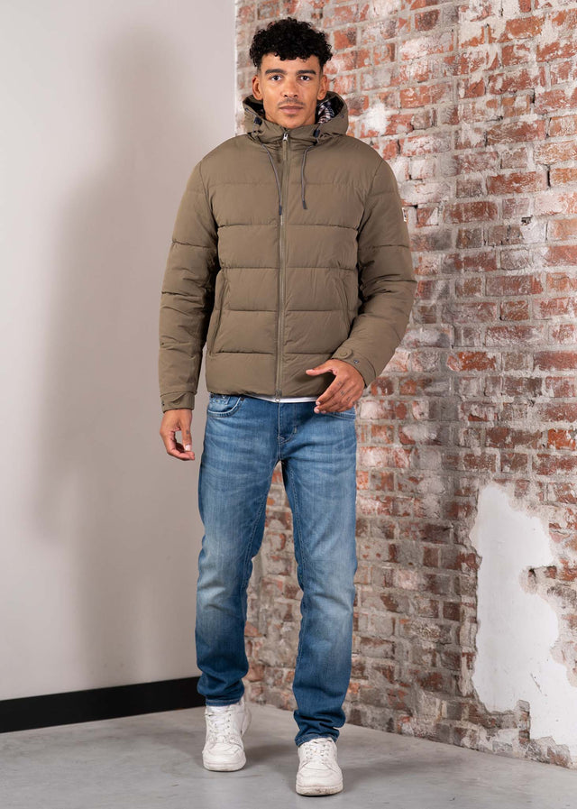 Aquascutum Jackets Sp hooded puffer - army green