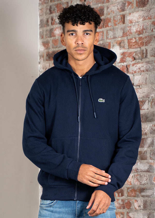 Lacoste Cardigans Zip through hoodie - navy blue