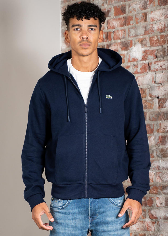 Lacoste Cardigans Zip through hoodie - navy blue