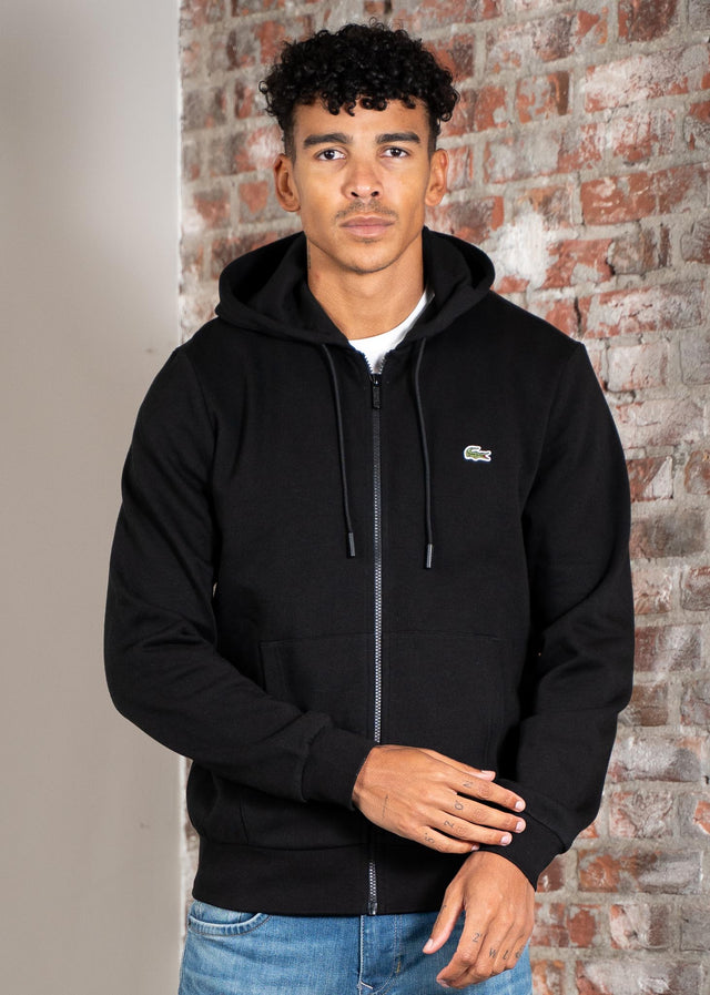 Lacoste Cardigans Sweater zip - black