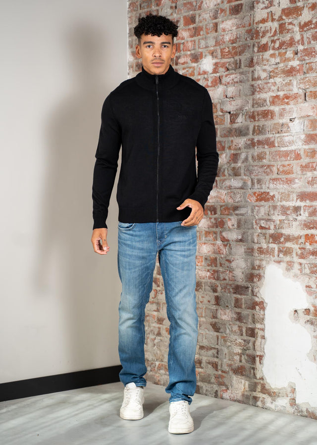 Hugo Boss Cardigans Avac full-zip - black