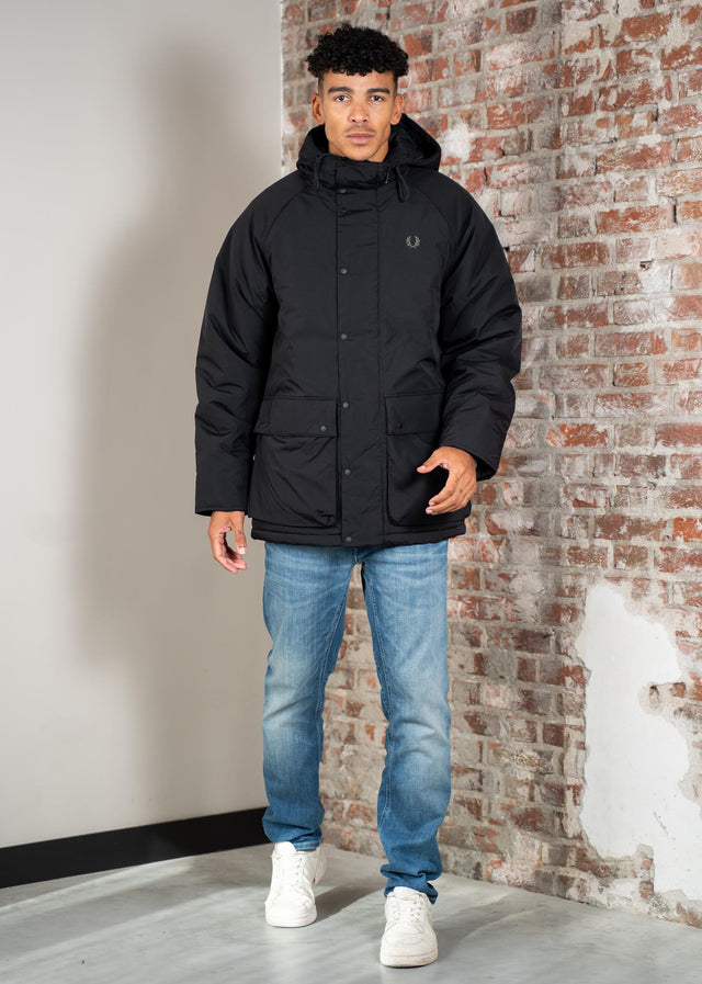 Fred Perry Jackets Padded zip through jacket - black
