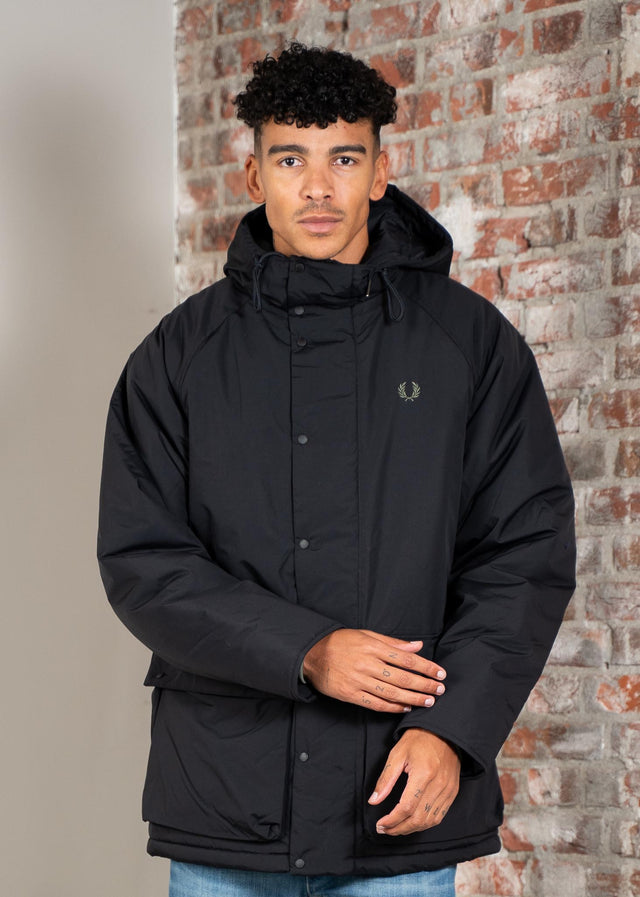 Fred Perry Jackets Padded zip through jacket - black