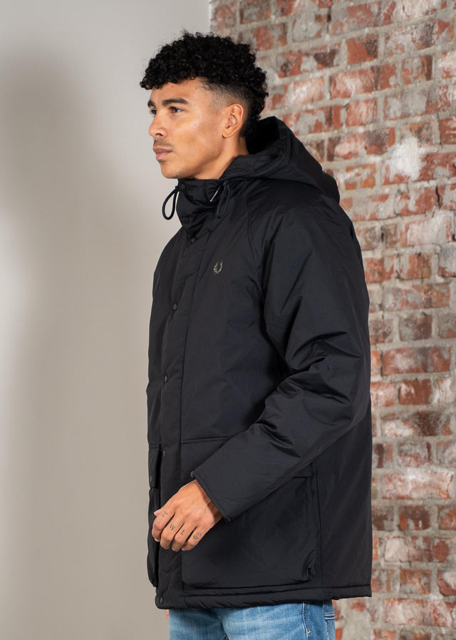 Fred Perry Jackets Padded zip through jacket - black