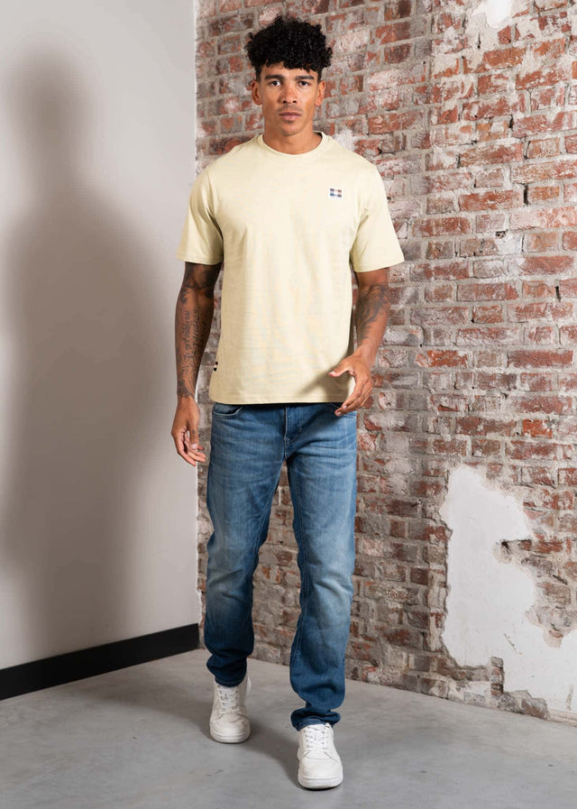 Aquascutum T-shirts Rubber patch t-shirt - beige