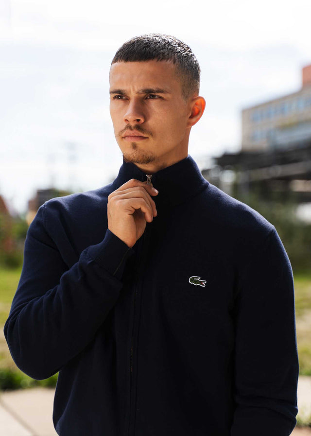 Lacoste Cardigans A Zip through sweater - navy blue