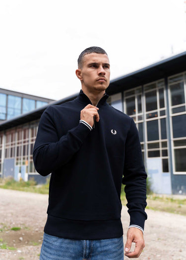 Fred Perry Truien Half zip sweatshirt - navy