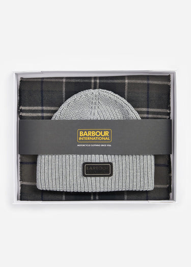 Barbour International Sjaals Sweeper beanie scarf gift set - grey