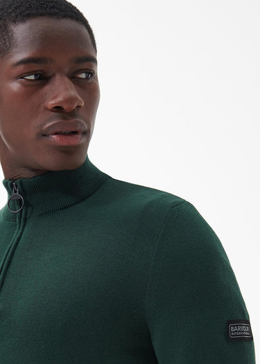 Barbour International Truien Cotton half zip knit - pine grove