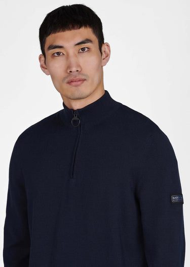 Barbour International Truien Cotton half zip knit - international navy