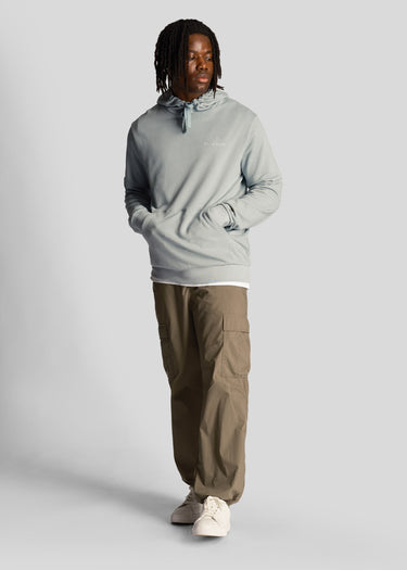 Lyle & Scott Hoodies Loopback embroidered hoodie - slate blue