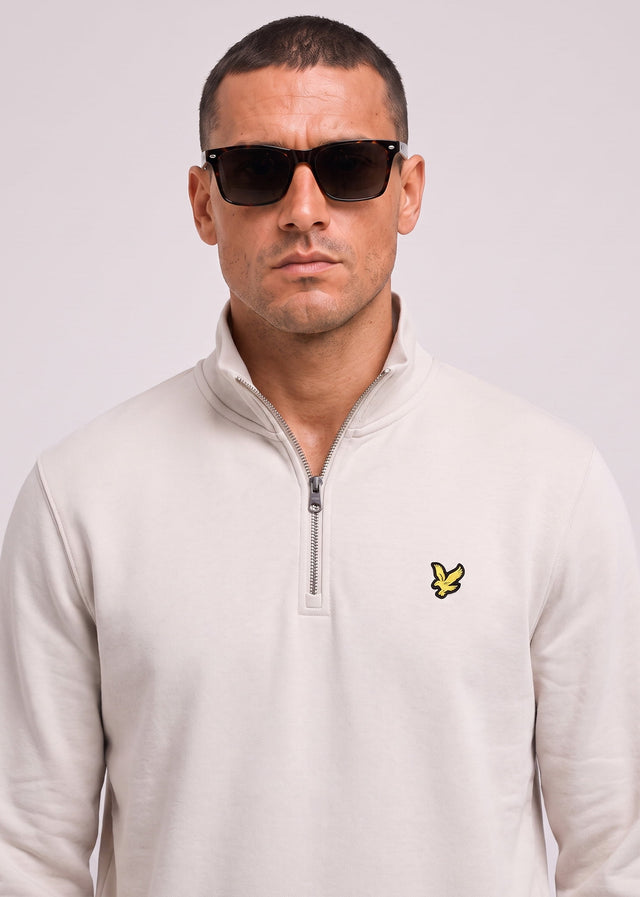 Lyle & Scott Sweaters Loopback quarter zip sweat - cove