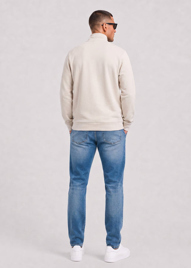 Lyle & Scott Sweaters Loopback quarter zip sweat - cove