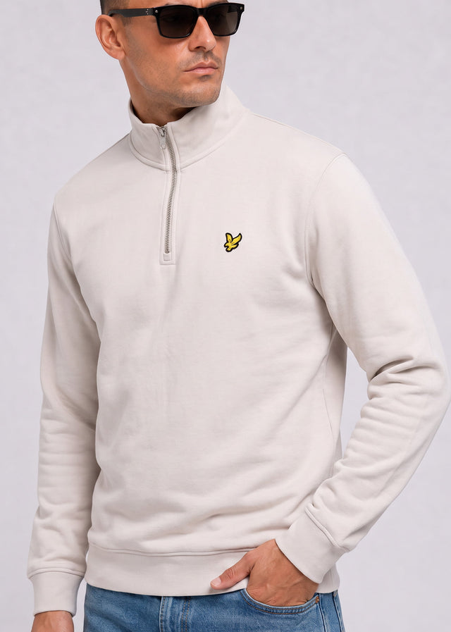 Lyle & Scott Sweaters Loopback quarter zip sweat - cove
