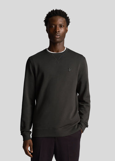 Lyle & Scott Truien Tonal eagle crew neck sweatshirt - gunmetal
