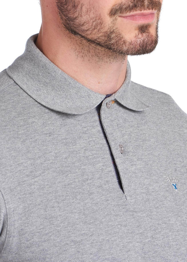 Barbour Polos Tartan pique polo - grey marl