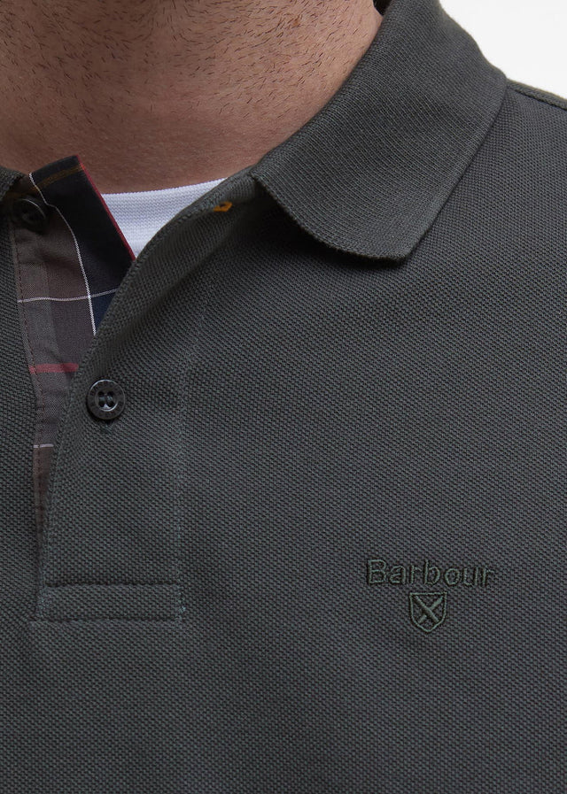 Barbour Polos Barbour essential ls tartan pique polo shirt - forest