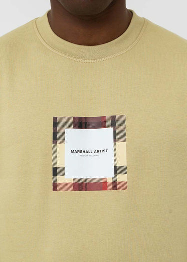 Marshall Artist Truien UK ism box logo crewneck - sandstone