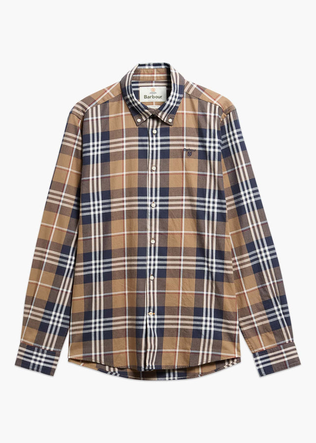 Barbour Shirts Barbour edger tailored checked shirt - stone