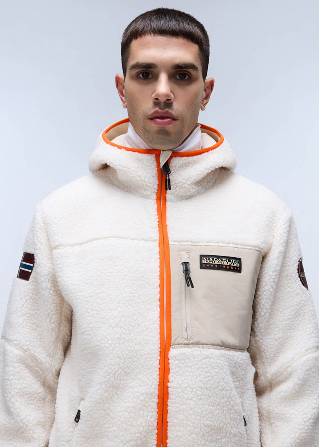 Napapijri Jackets Yupik full zip hoodie - whitecap gray