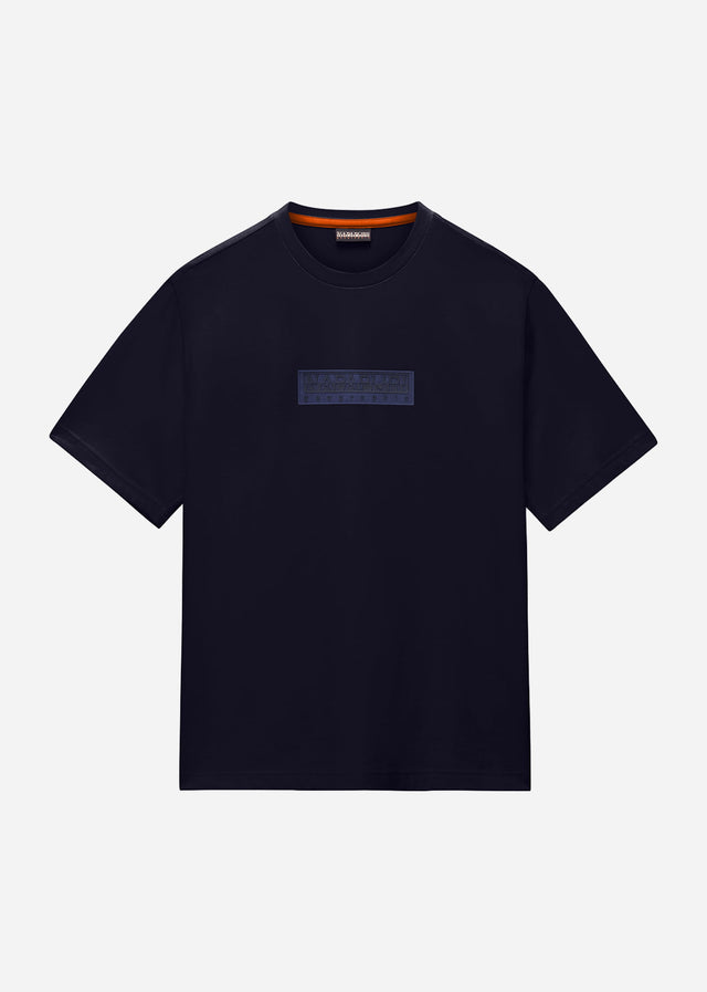 Napapijri T-shirts S box logo SS 1 - blu marine