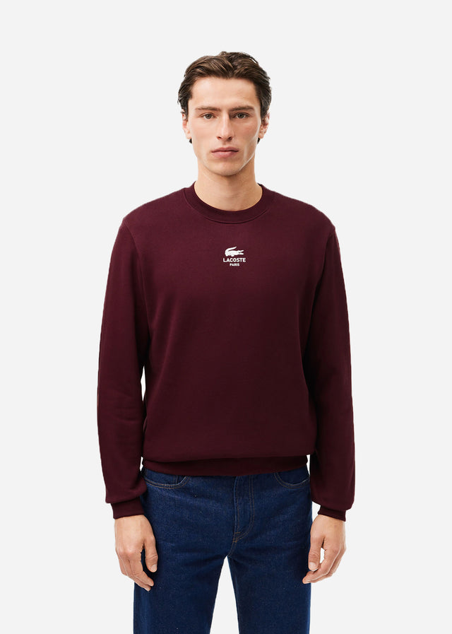 Lacoste Sweaters Sweatshirt logo print- expresso