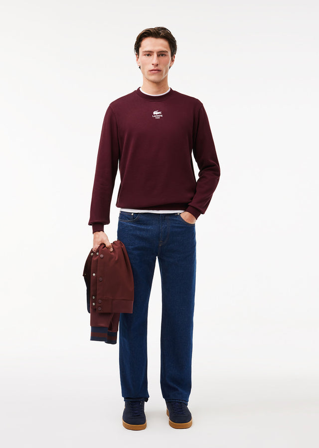 Lacoste Sweaters Sweatshirt logo print- expresso