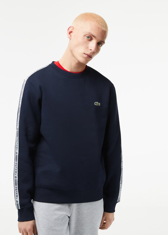 Lacoste Sweaters Contrast stripe sweater - navy blue