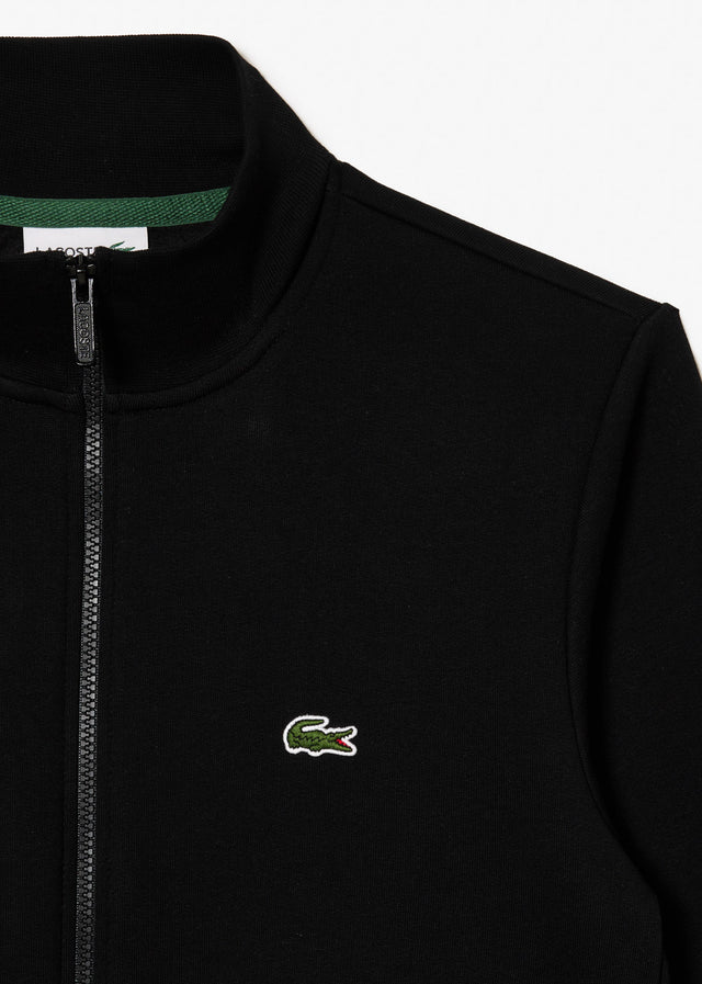 Lacoste Cardigans Brushed fleece zip through sweater - black