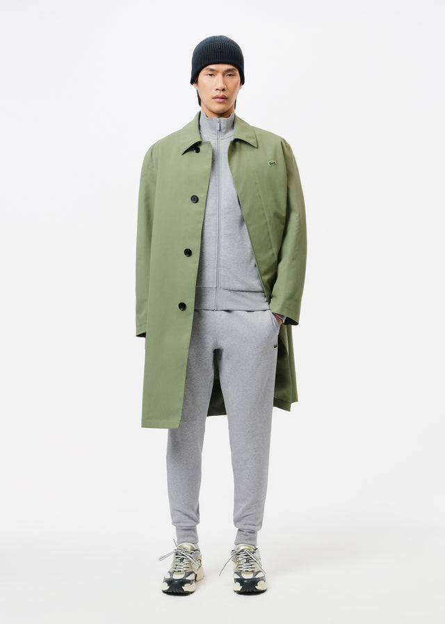 Lacoste Cardigans Brushed fleece zip through sweater - Silver Chine