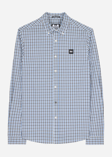 Weekend Offender Overhemden Lisbon - blue house check