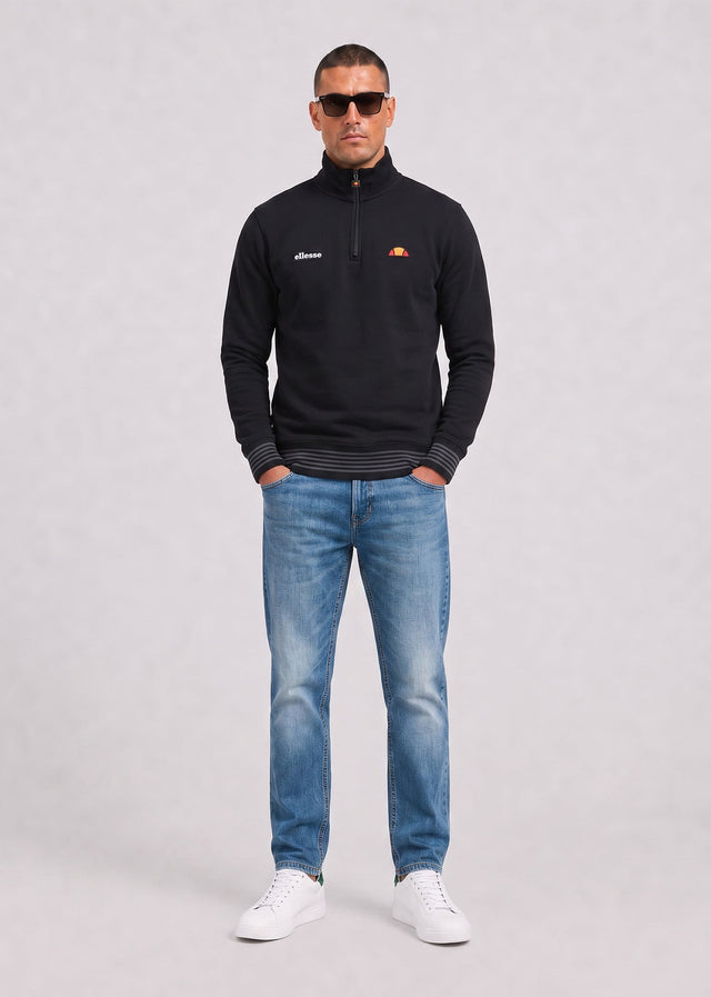 Ellesse Sweaters Verazo quarter zip top - black
